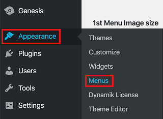 Appearance Menus Option in WordPress
