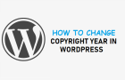 Change Copyright Year in WordPress