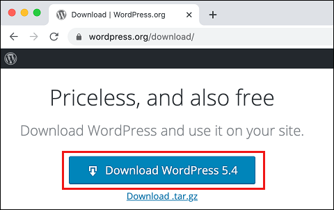 Download WordPress Button