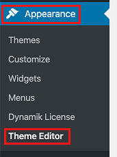 Theme Editor Option in WordPress