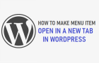 Make Menu Item Open in a New Tab in WordPress