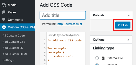Simple Custom CSS and JS Plugin Add Code